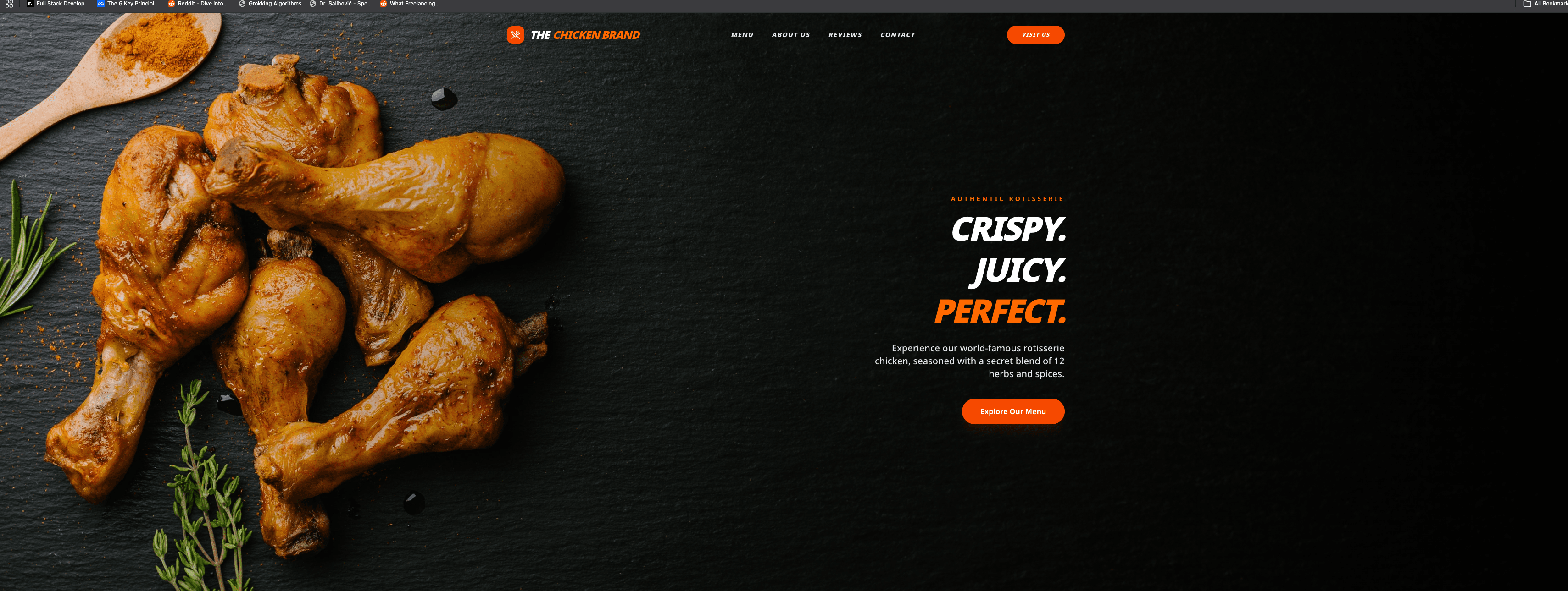 The Chicken Brand website preview